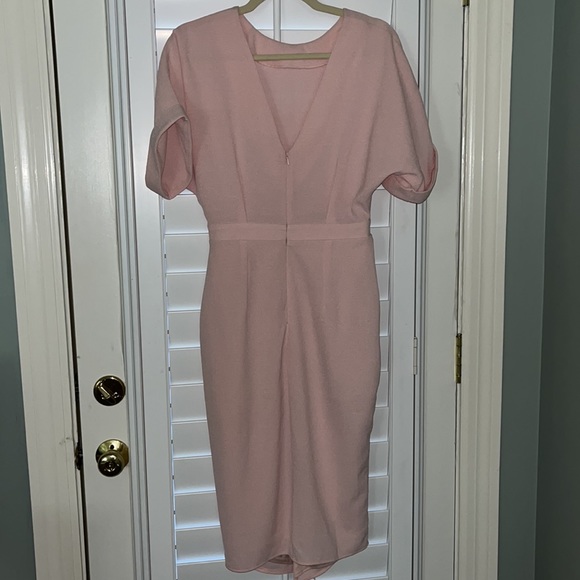 ASOS blush Midi dress US 4 - Picture 3 of 5